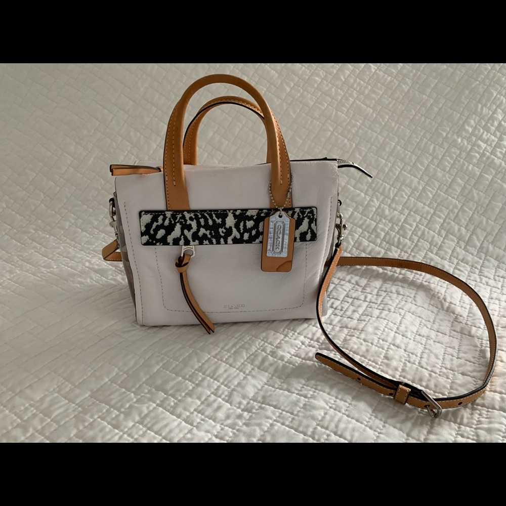 Coach Bleeker Riley Carryall in Mixed Media silver/smoke